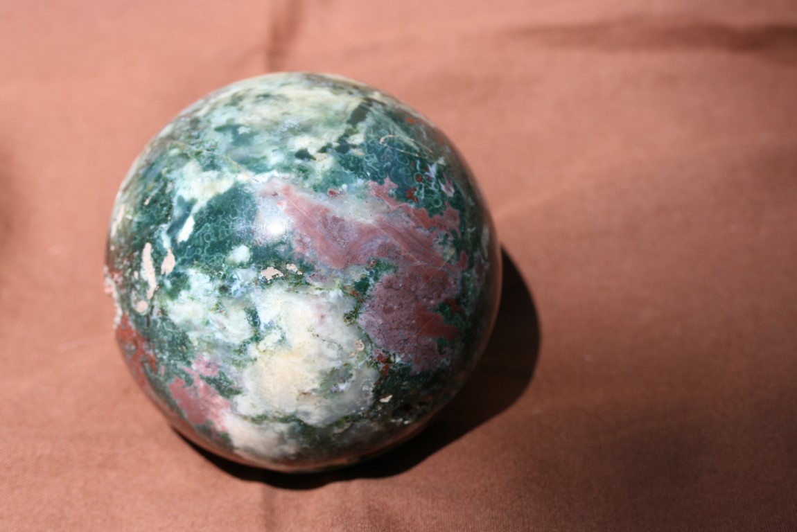 Ocean Jasper Sphere alleviates stress 5129